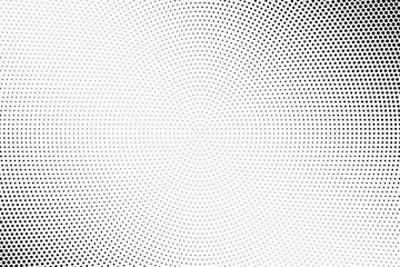 Monochrome Dots Background. Fade Texture. Vintage Pop-art Backdrop. Grunge Black and White Overlay. Vector illustration.