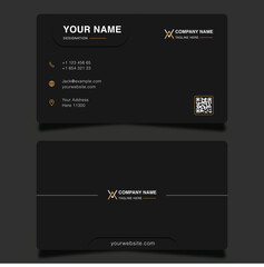 Simple dark theme business card professional design