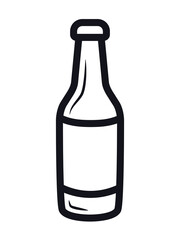 Beer bottle vector illustration icon