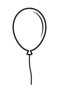 recommend clip art: Party balloon outline vector icon