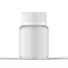 Glossy Pills Bottle 3d Rendering