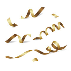 Shiny golden confetti isolated on transparent background. Bright festive tinsel of gold color.luxury background.