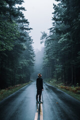 Person walking on Road