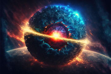 Obraz na płótnie Canvas a supernova from a massive star.