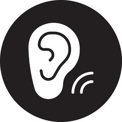listening glyph icon
