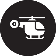 helicopter glyph icon