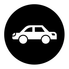 Obraz premium car cyrcular glyph icon