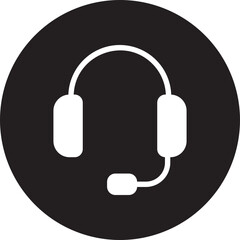 headphones glyph icon
