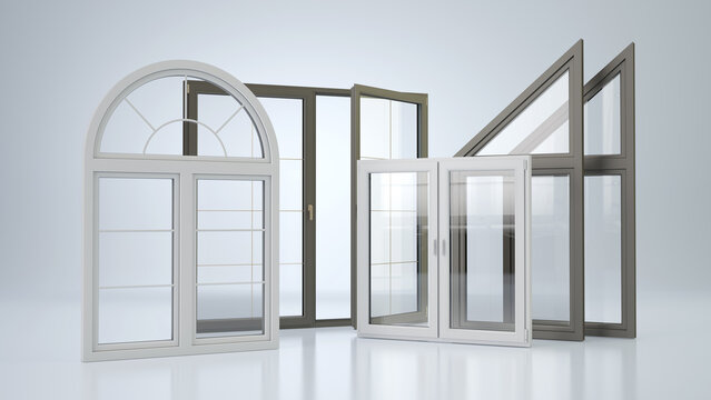 Windows Collection isolated on bright background