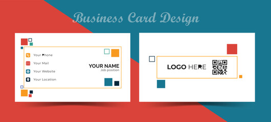 Creative and modern business card print template. Simple and minimalist business card design. 