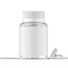 Clear Plastic Pill Bottle