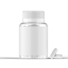 Clear Plastic Pill Bottle