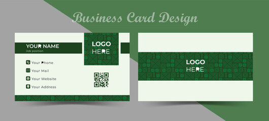 Standard and elegant business card design, modern business card template, double sided business card design with stylish pattern