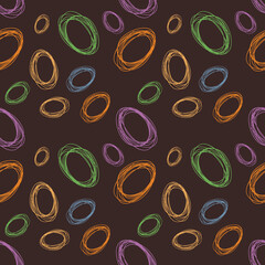 Seamless pattern design shape abstract doodle background illustration for digital and print