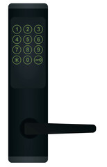 Digital door lock. vector illustration