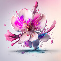 Abstract Cherry Blossom, AI Generated