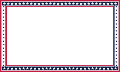 Patriotic border divider american usa flag.	