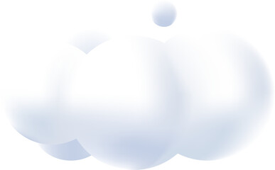 3d render cloud on white background,texture, icon vector illustration