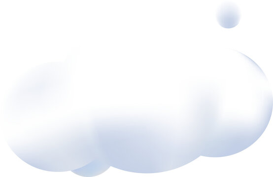3d render cloud on white background,texture, icon vector illustration
