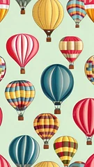 Crédence de cuisine en verre imprimé Montgolfière hot air balloon