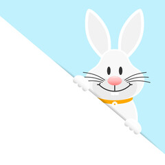 Weißer Osterhase Banner Diagonal Ecke Himmel