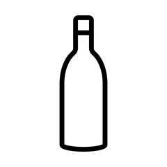 Bottle line icon isolated on white background. Black flat thin icon on modern outline style. Linear symbol and editable stroke. Simple and pixel perfect stroke vector illustration.