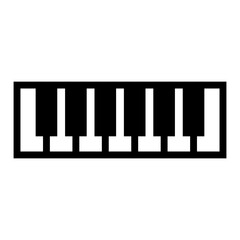 Piano line icon isolated on white background. Black flat thin icon on modern outline style. Linear symbol and editable stroke. Simple and pixel perfect stroke vector illustration.