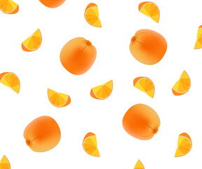 Orange Abstract. Set of orange fruit. Abstract of Orange.
