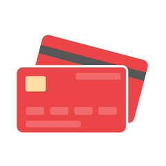 Credit Card icon on transparent background.