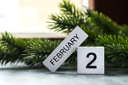 Vintage calendar with date february 2