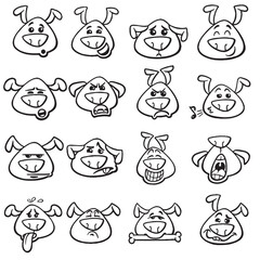 Set of funny doodles , funny doodles set, set of doodles characters, Vector illustration of Doodle cute, Hand drawing Doodle