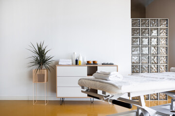Stylish room Interior of modern massage spa salon