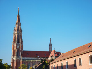 Fototapeta na wymiar Holy Cross Church in Munich catholic church in Munich Germany.