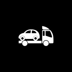 Fototapeta premium Trucks icon isolated on black