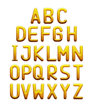 3d ballon golden alphabet