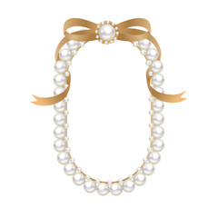 Obraz premium yellow pearl ribbon ellipse