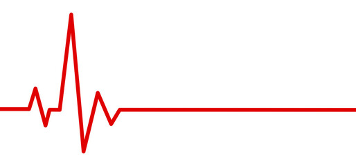 Red heartbeat line icon. Red heartbeat symbol. Red heartbeat PNG  with transparent background - obrazy, fototapety, plakaty