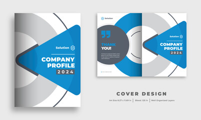 Company profile cover template, layout design, creative business brochure cover design,