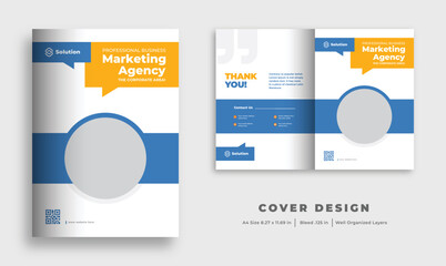 Company profile cover template, layout design, creative business brochure cover design,