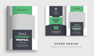 Company profile cover template, layout design, creative business brochure cover design,