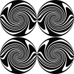 Black circle vector, vintage pattern design, background