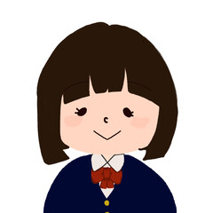 制服を着た幼稚園の女の子
