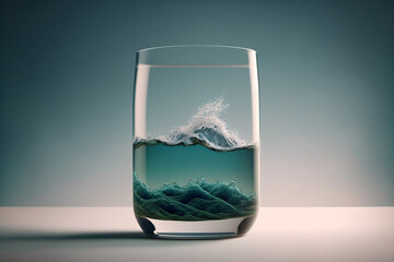 Ocean in a Glass of Water / generative AI