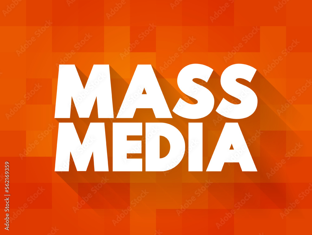 Poster mass media refers to a diverse array of media technologies that reach a large audience via mass comm