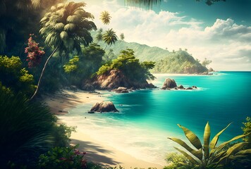tropical paradise island