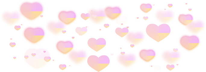 Hearts confetti bokeh purple