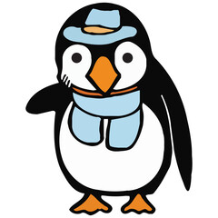 penguin cute cartoon character png transparent clipart