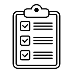 Clipboard line icon. Checklist symbol for web site and app design.