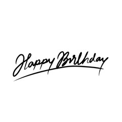 Happy birthday doodle hand lettering