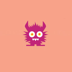 cute little purple monster standing   © Aslgl